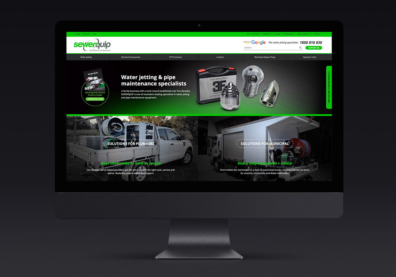 Sewerquip Website Design Development