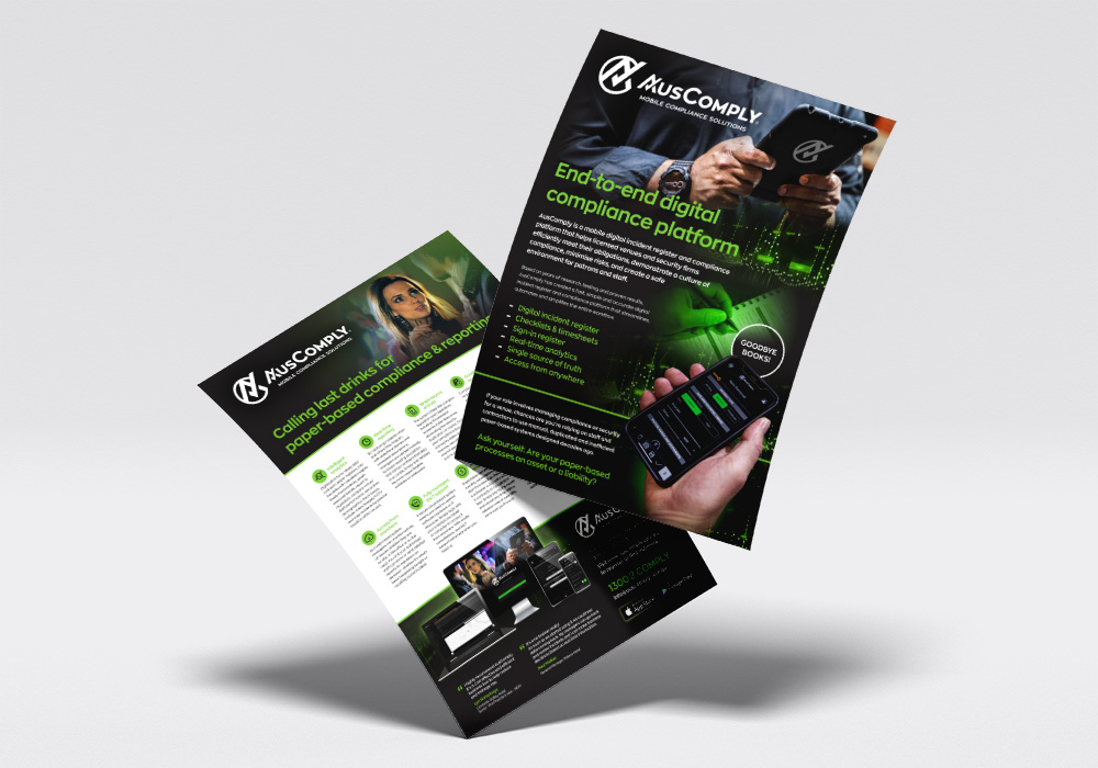 Auscomply Trade Show Flyer Design